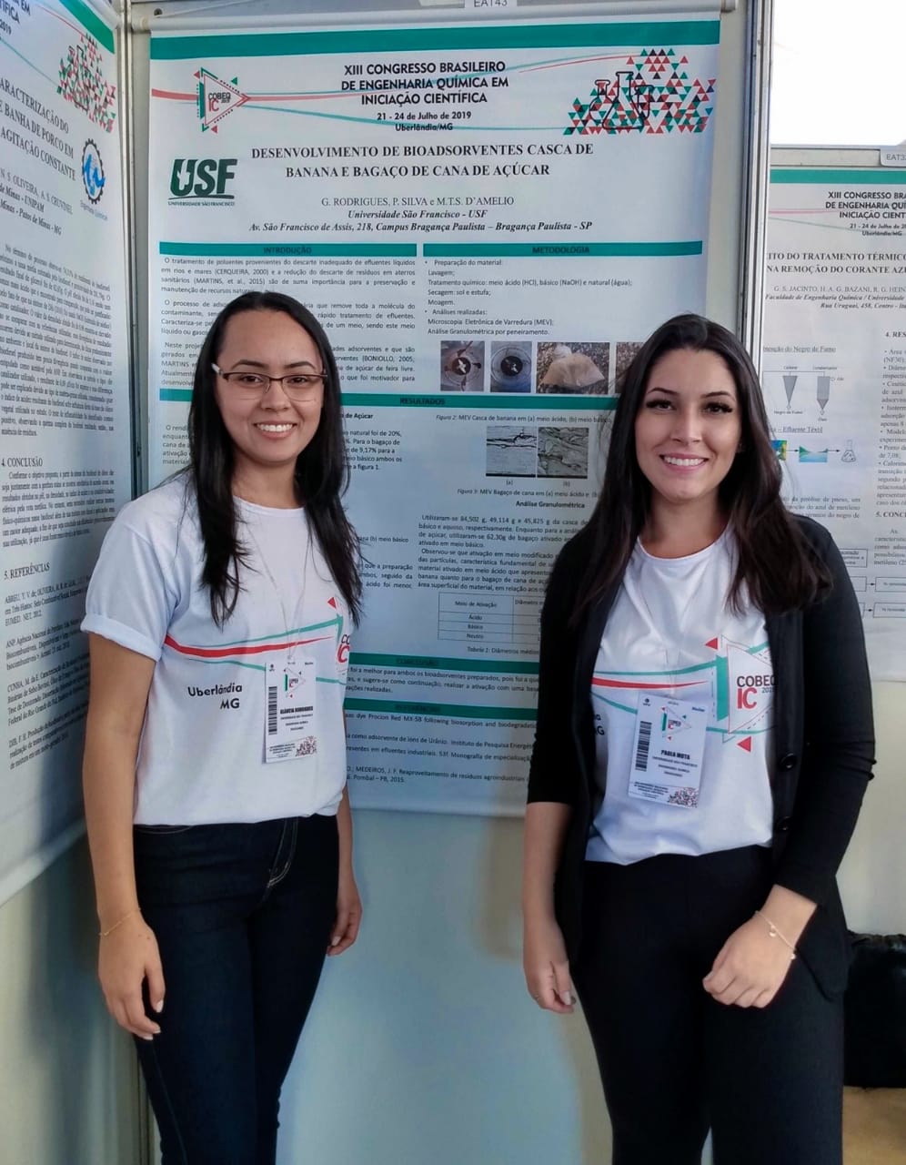 Estudantes da USF participam de Congresso Brasileiro de Engenharia Química em Iniciação Científica