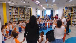 Escola Gente Miúda visita a Biblioteca Santa Clara em Comemoração ao Dia Nacional do Livro Infantil 
