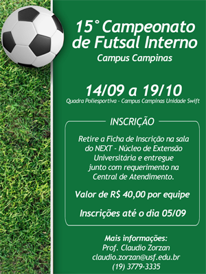 15° Campeonato de Futsal Interno do Campus Campinas
