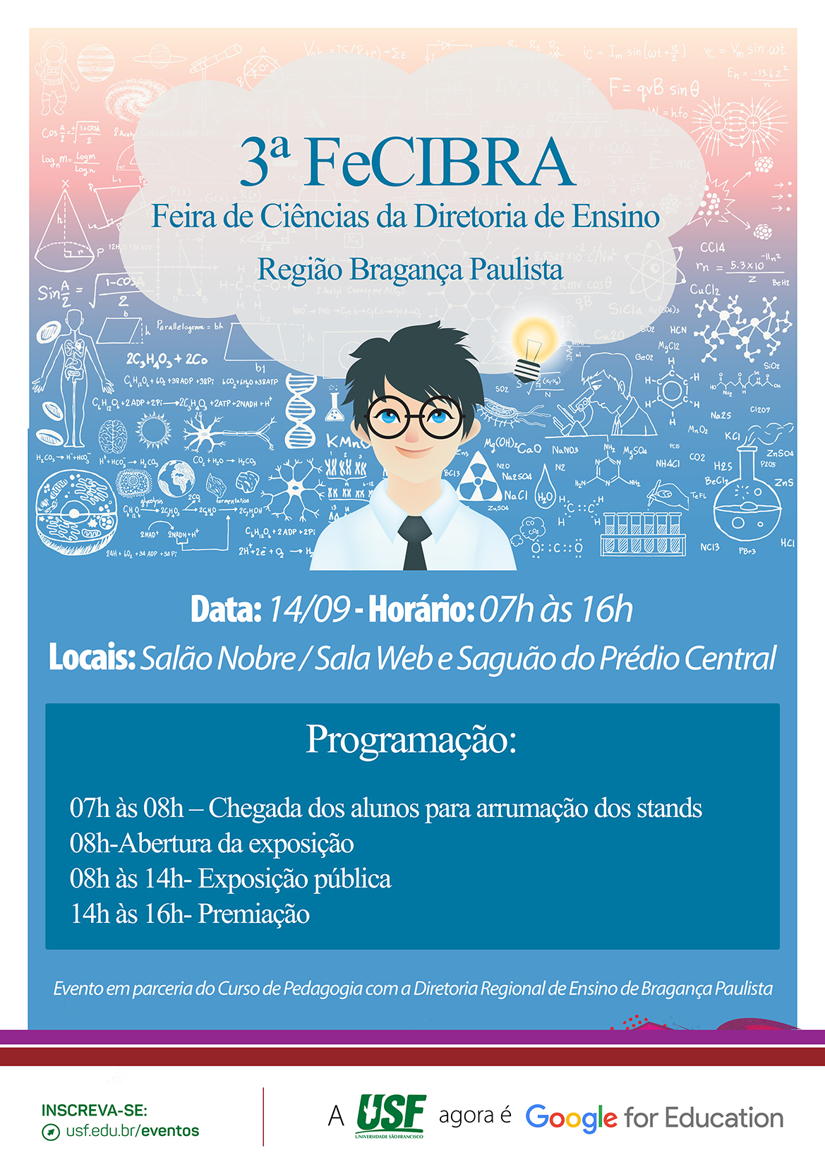 3ª FeCIBRA – Feira de Ciências da Diretoria de Ensino – Região Bragança Paulista