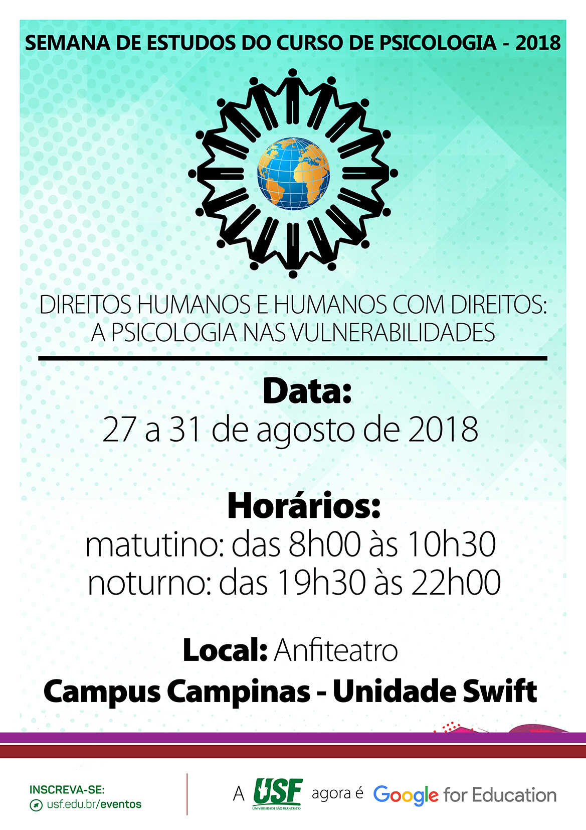 Semana de Estudos do Curso de Psicologia 2018 - Campus Campinas 