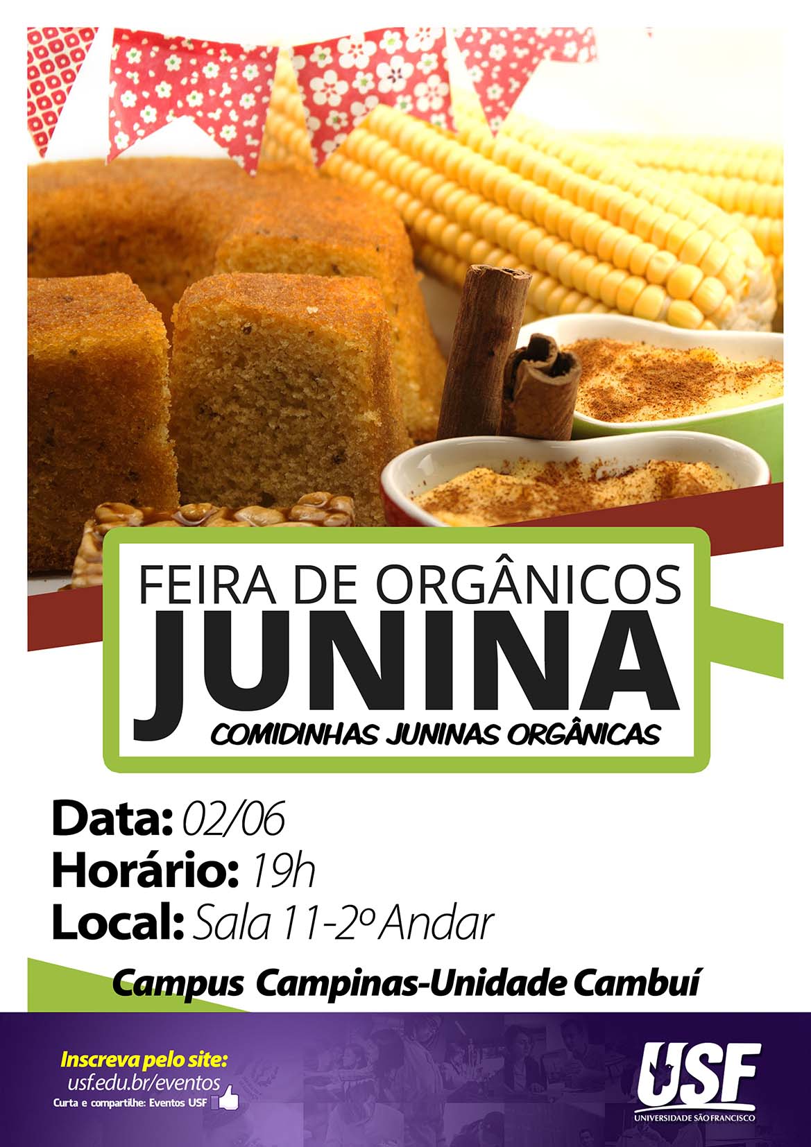 Curso de Gastronomia da USF promove Feira de orgânicos JUNINA