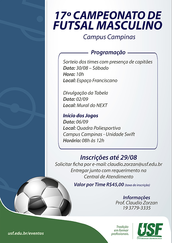 17° Campeonato de Futsal Interno - Campus Campinas