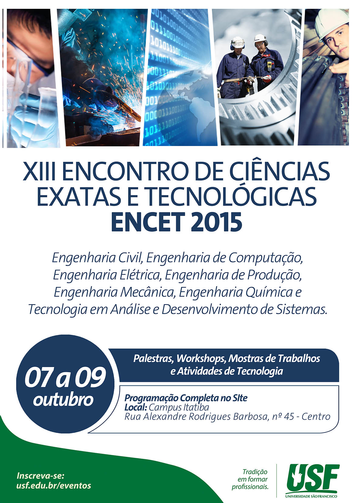 XIII Encontro de Ciências Exatas e Tecnológicas – ENCET 2015