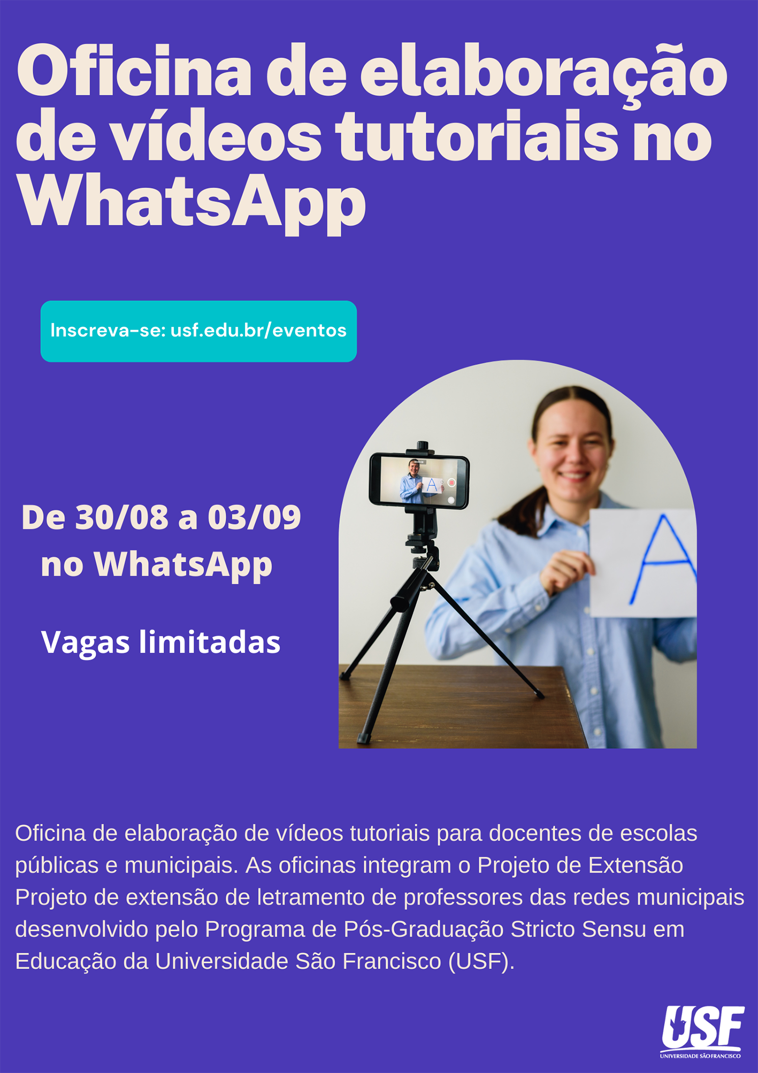 Oficina de elaboração de vídeos tutoriais no WhatsApp