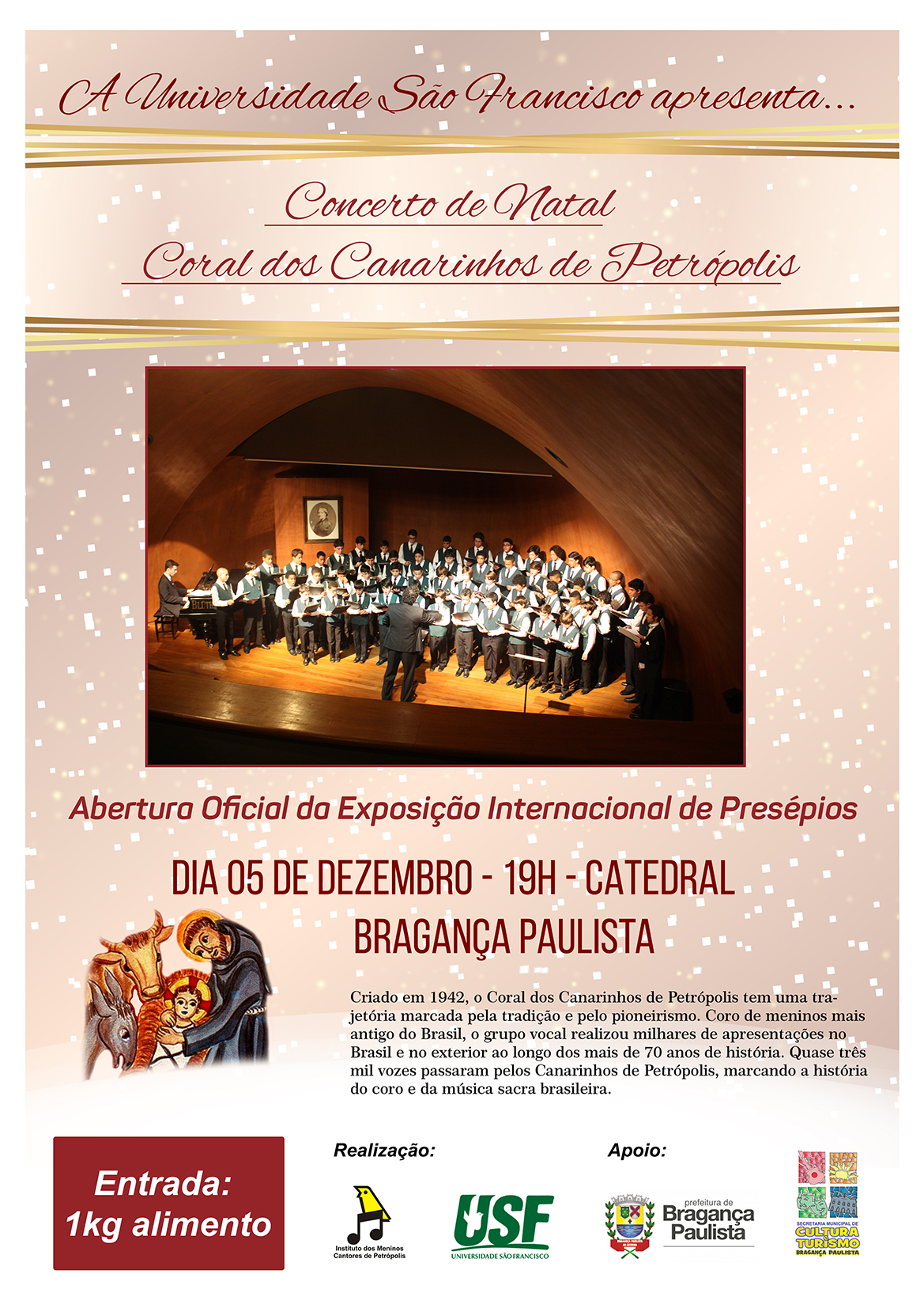 Concerto de Natal com o Coral dos Canarinhos de Petrópolis e Abertura da Exposição Internacional de Presépios