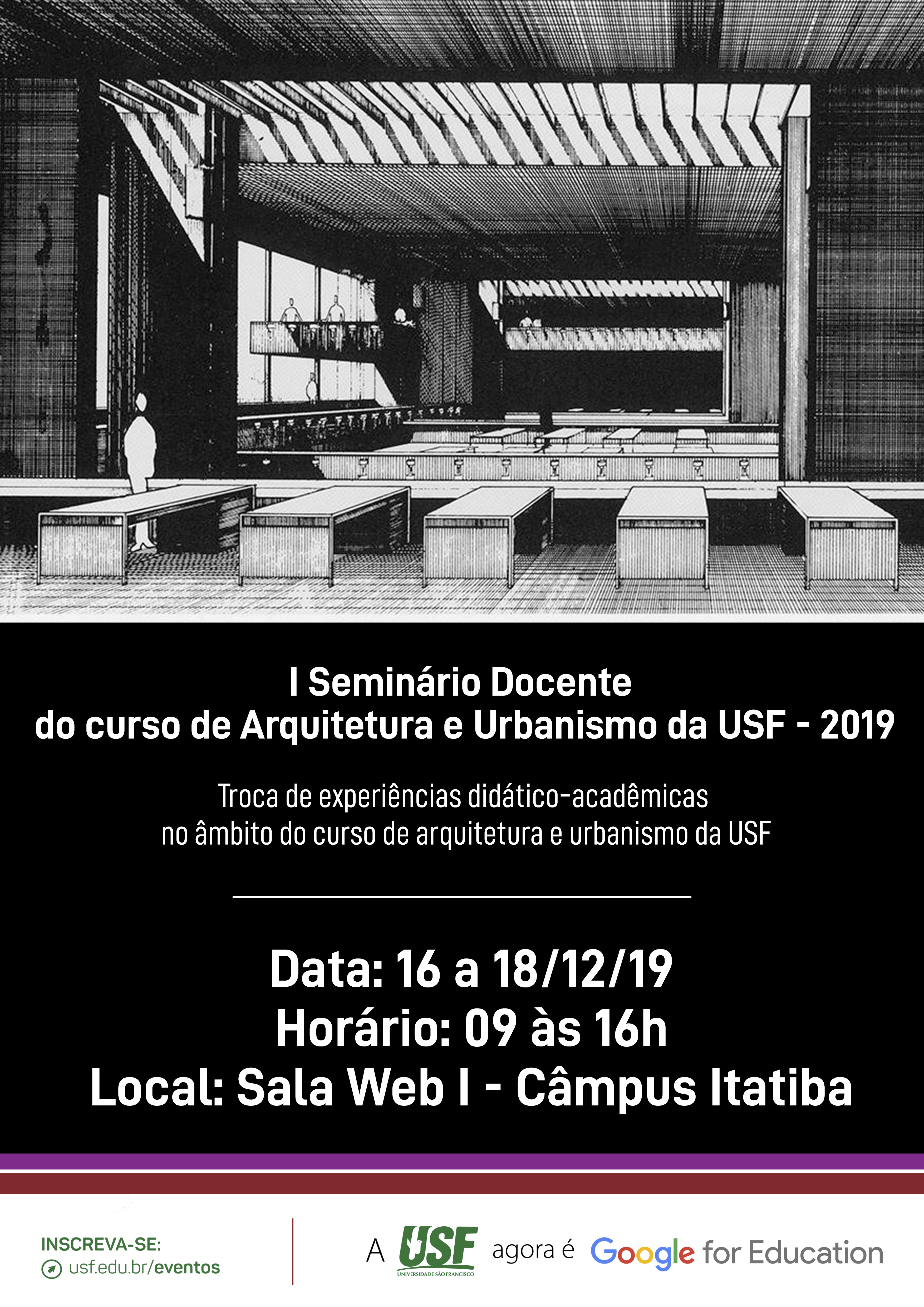 I Seminário Docente do curso de Arquitetura e Urbanismo da USF 