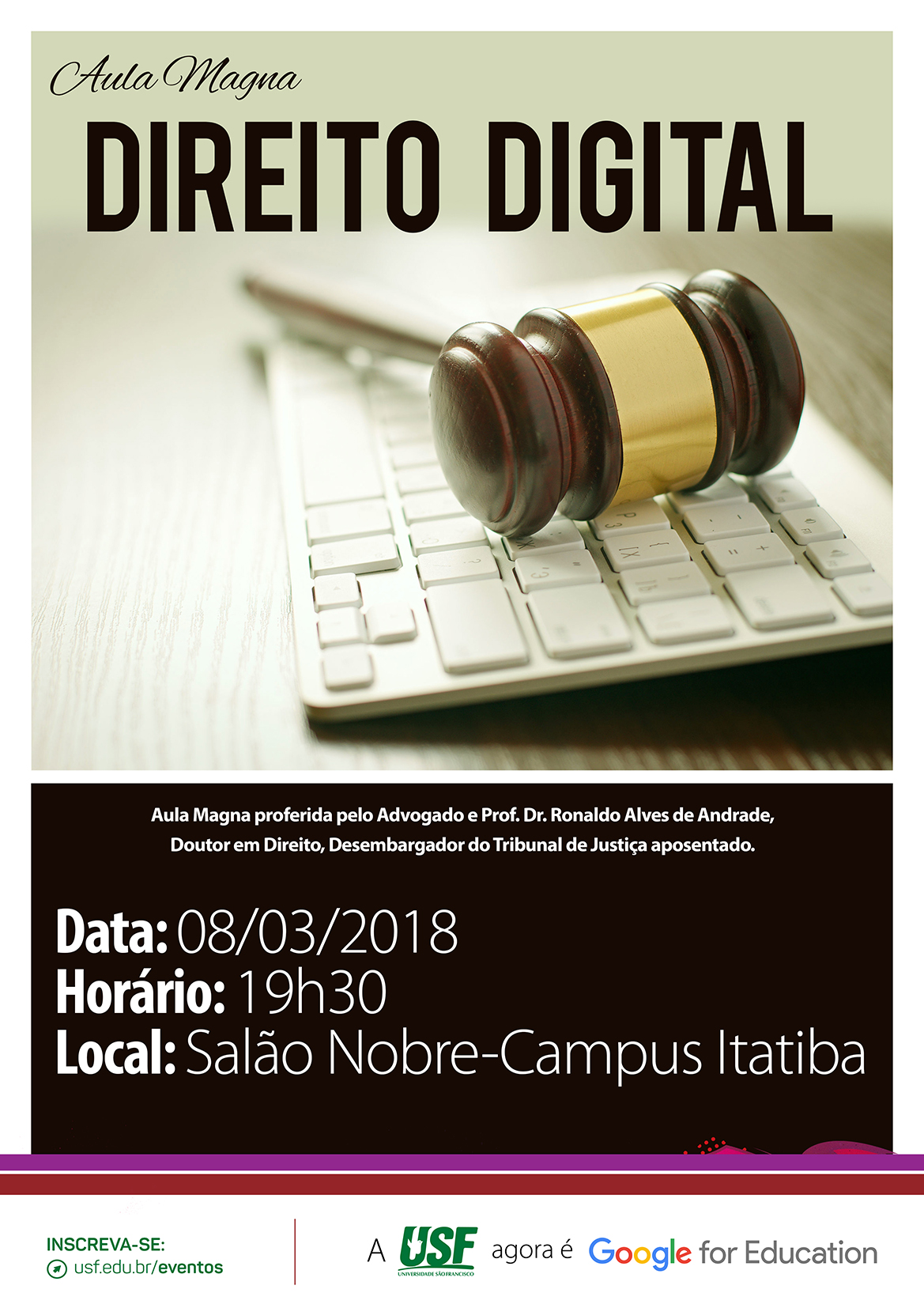 Aula Magna do Curso de Direito - Direito Digital 