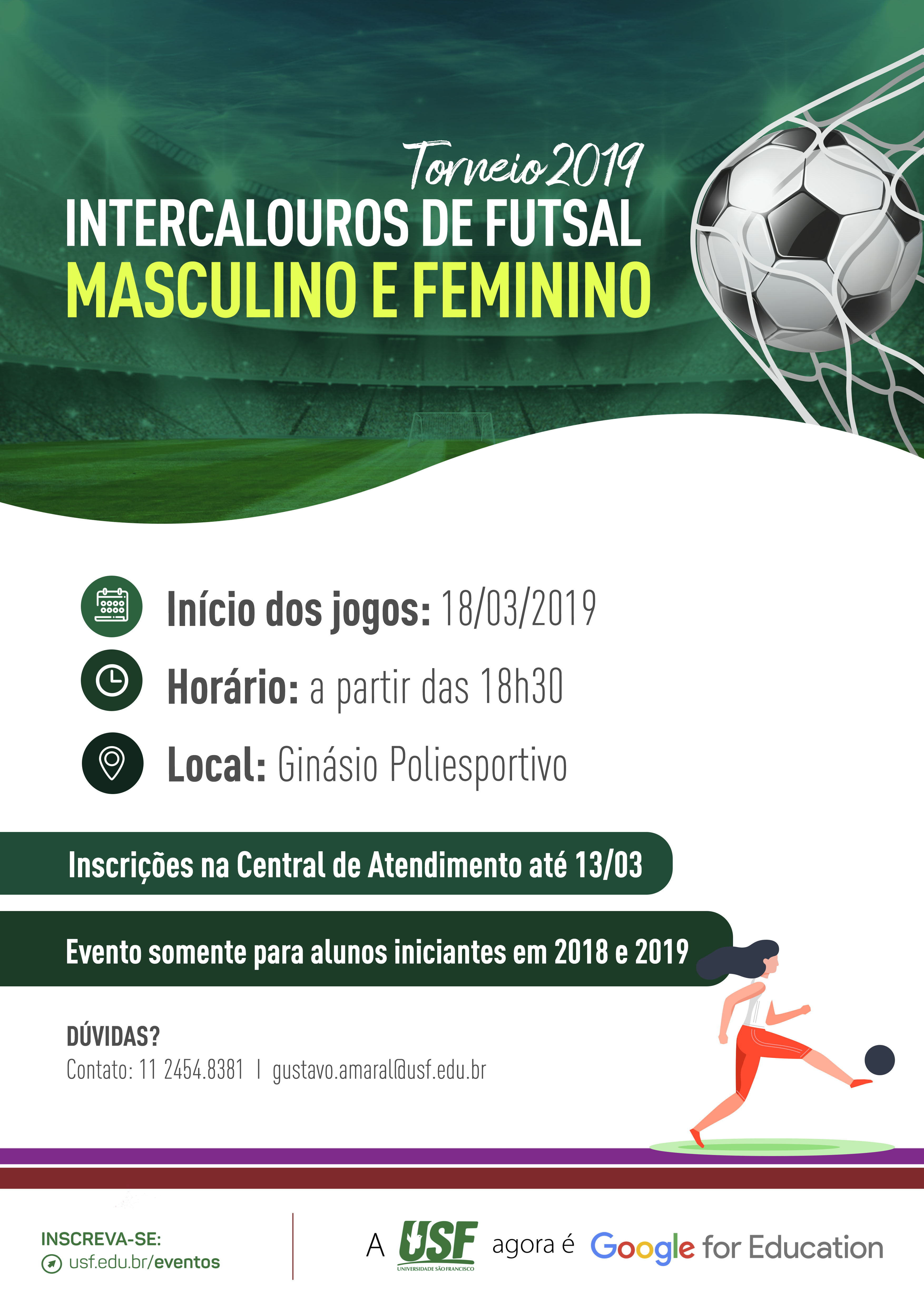 Torneio Intercalouros de Futsal Masculino e Feminino 2019