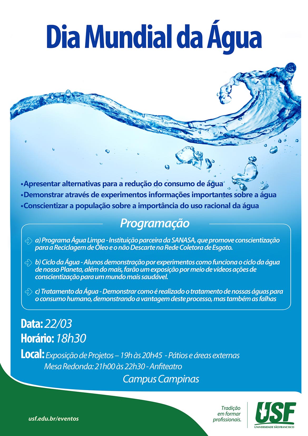 Palestra - Dia da Água – Campus Campinas