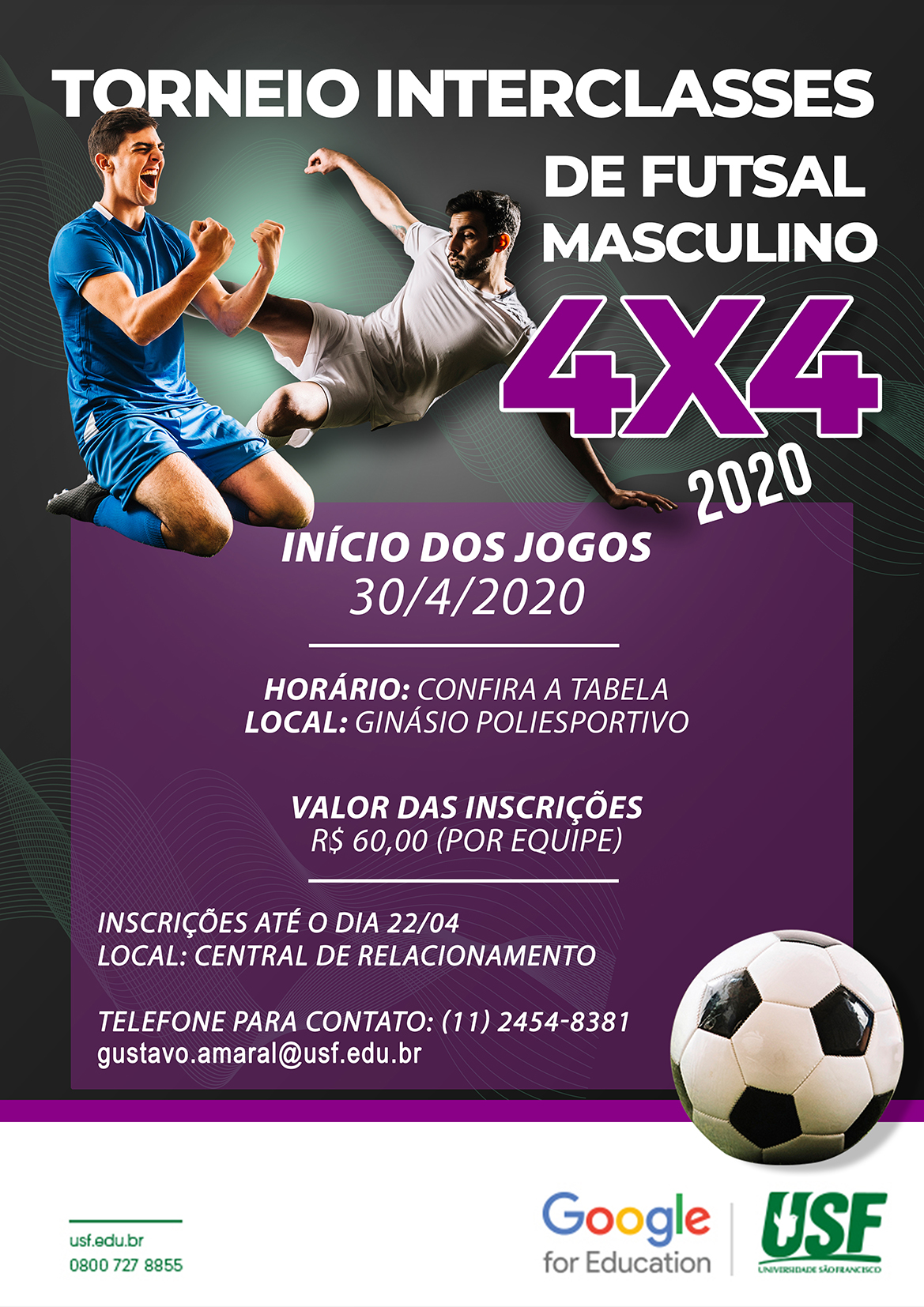 Torneio “INTERCLASSES” de Futsal Masculino 4x4