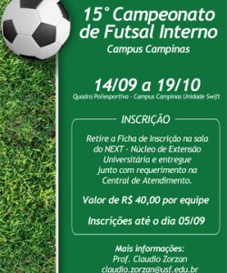 15° Campeonato de Futsal Interno do Campus Campinas